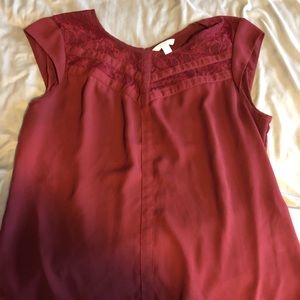 Cute wine red blouse
